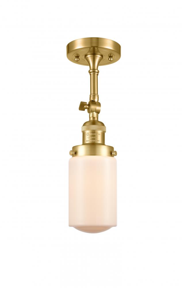Dover - 1 Light - 5 inch - Satin Gold - Adjustable Semi-Flush Mount