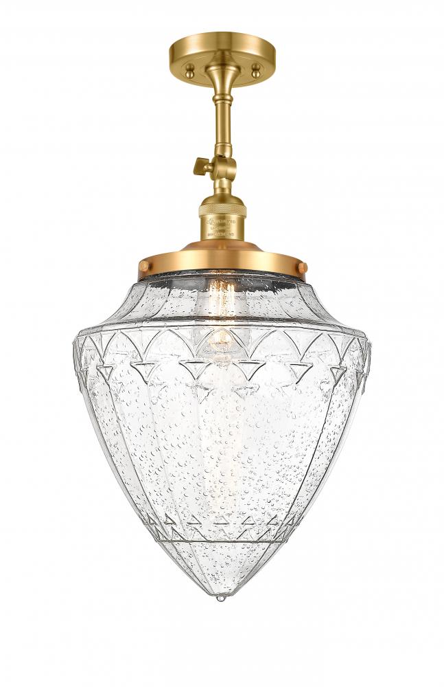 Beacon - 1 Light - 12 inch - Satin Gold - Adjustable Semi-Flush Mount