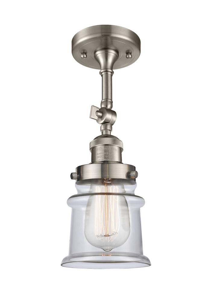 Canton - 1 Light - 5 inch - Brushed Satin Nickel - Adjustable Semi-Flush Mount