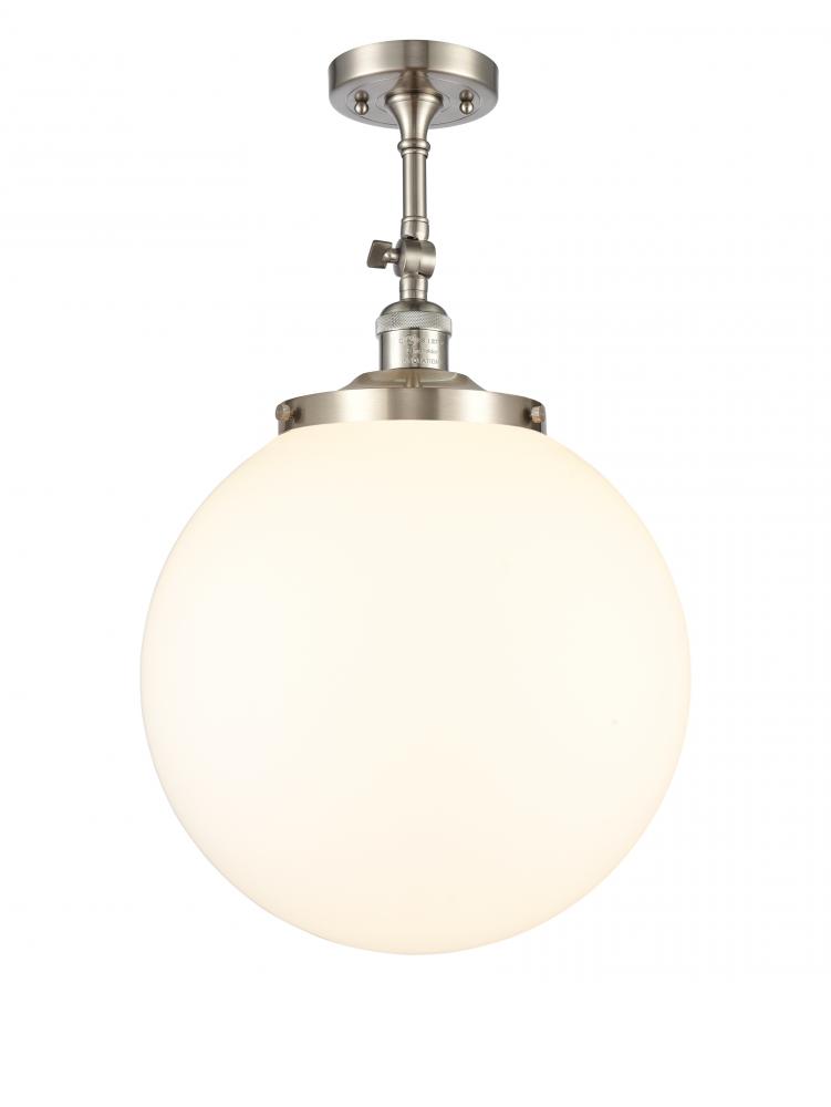 Beacon - 1 Light - 14 inch - Brushed Satin Nickel - Adjustable Semi-Flush Mount