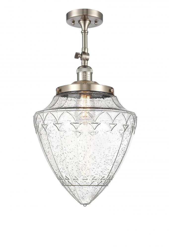 Beacon - 1 Light - 12 inch - Brushed Satin Nickel - Adjustable Semi-Flush Mount