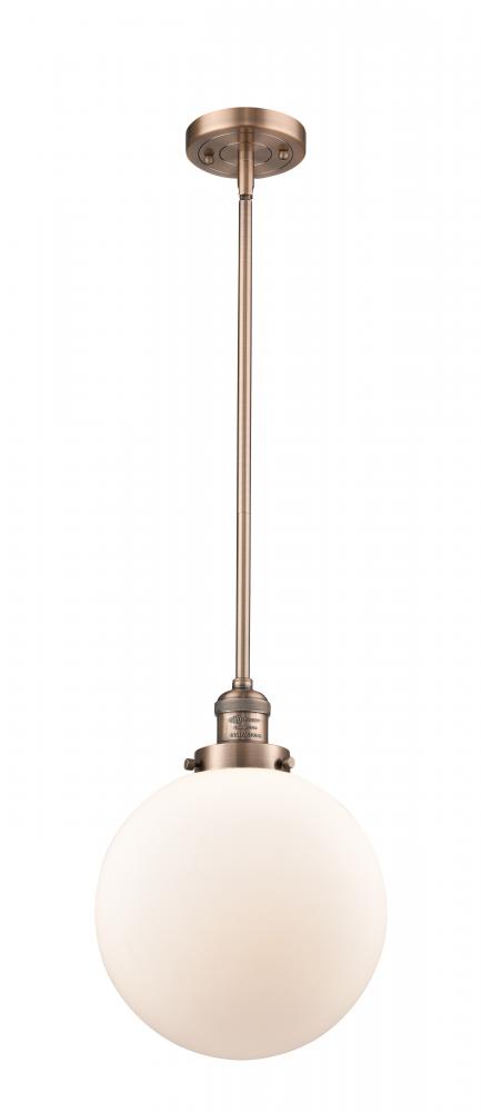 Beacon - 1 Light - 10 inch - Antique Copper - Stem Hung - Mini Pendant