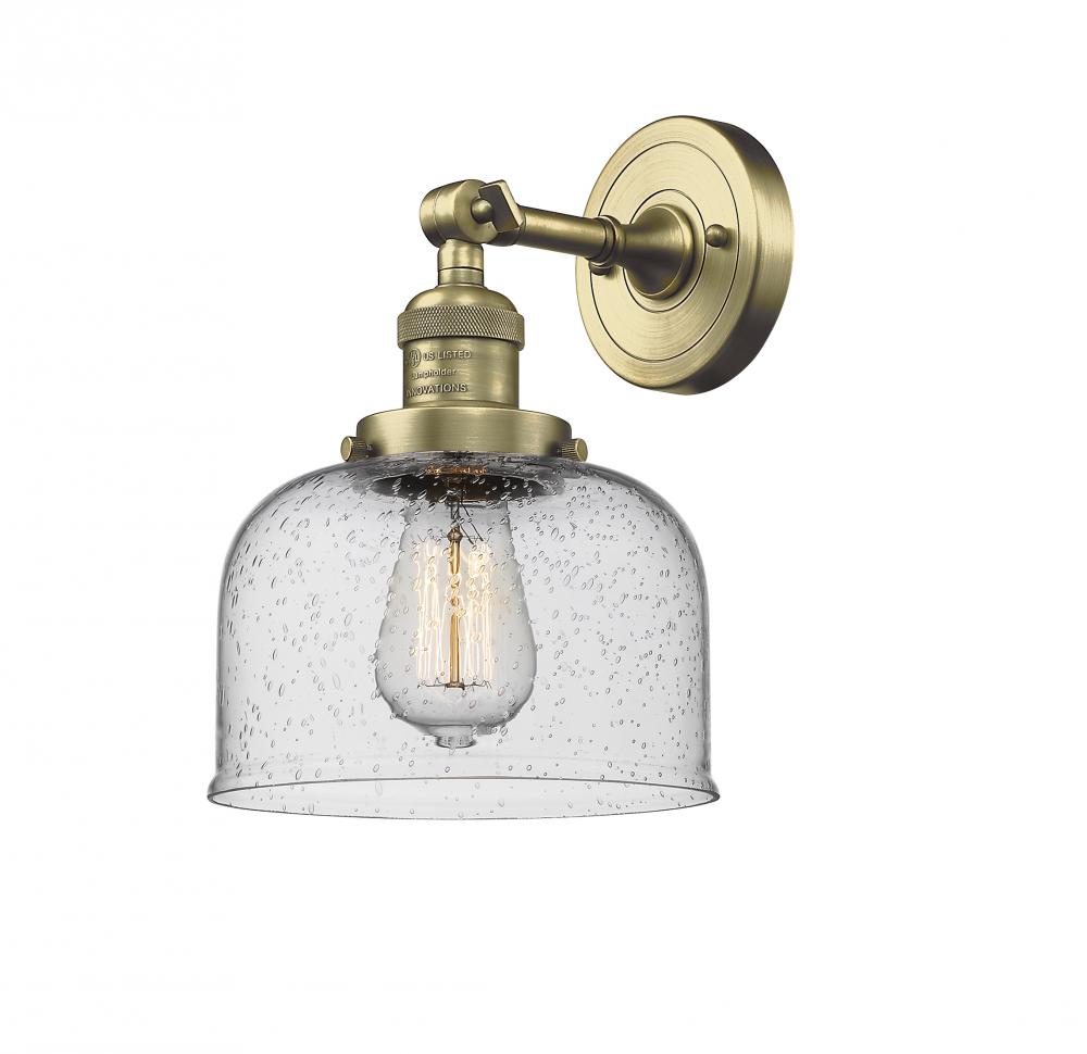 Bell - 1 Light - 8 inch - Antique Brass - Adjustable Sconce