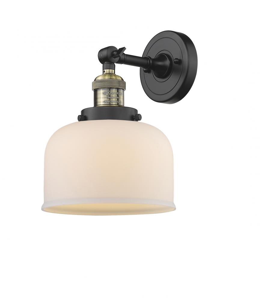 Bell - 1 Light - 8 inch - Black Antique Brass - Adjustable Sconce
