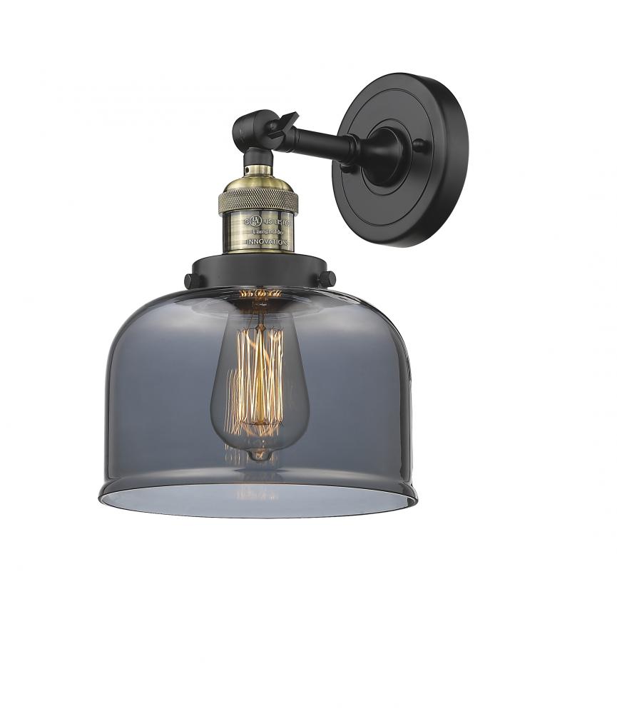 Bell - 1 Light - 8 inch - Black Antique Brass - Adjustable Sconce