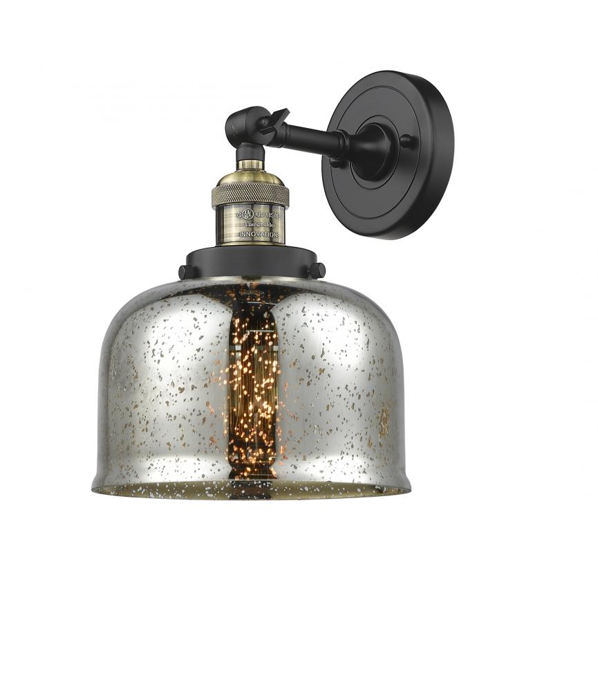 Bell - 1 Light - 8 inch - Black Antique Brass - Adjustable Sconce