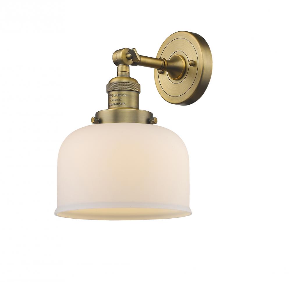 Bell - 1 Light - 8 inch - Brushed Brass - Adjustable Sconce