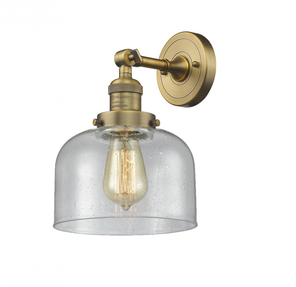 Bell - 1 Light - 8 inch - Brushed Brass - Adjustable Sconce