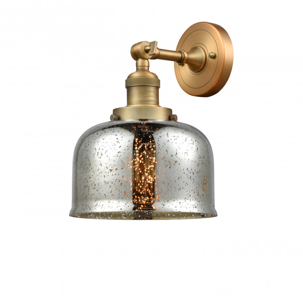 Bell - 1 Light - 8 inch - Brushed Brass - Adjustable Sconce