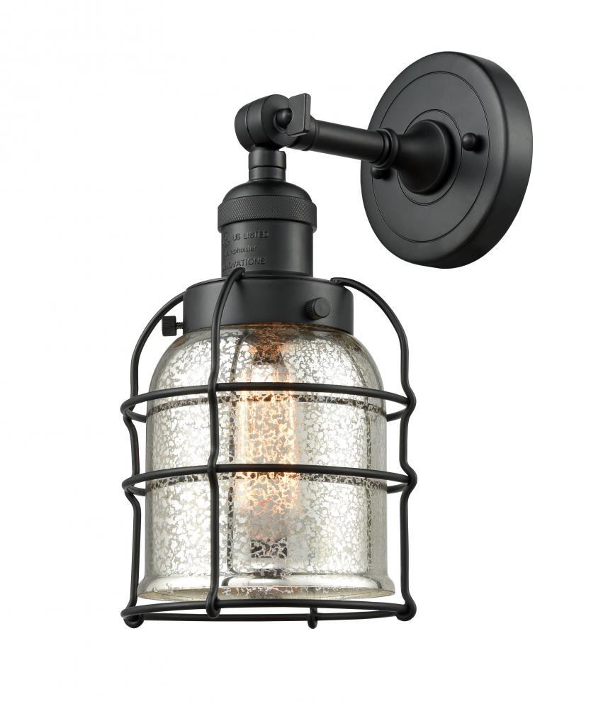 Bell Cage - 1 Light - 6 inch - Matte Black - Adjustable Sconce
