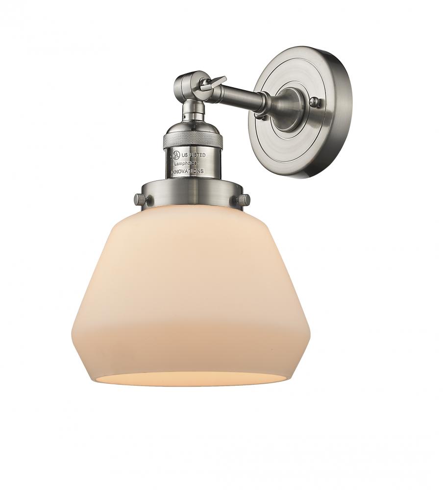 Fulton - 1 Light - 7 inch - Brushed Satin Nickel - Adjustable Sconce