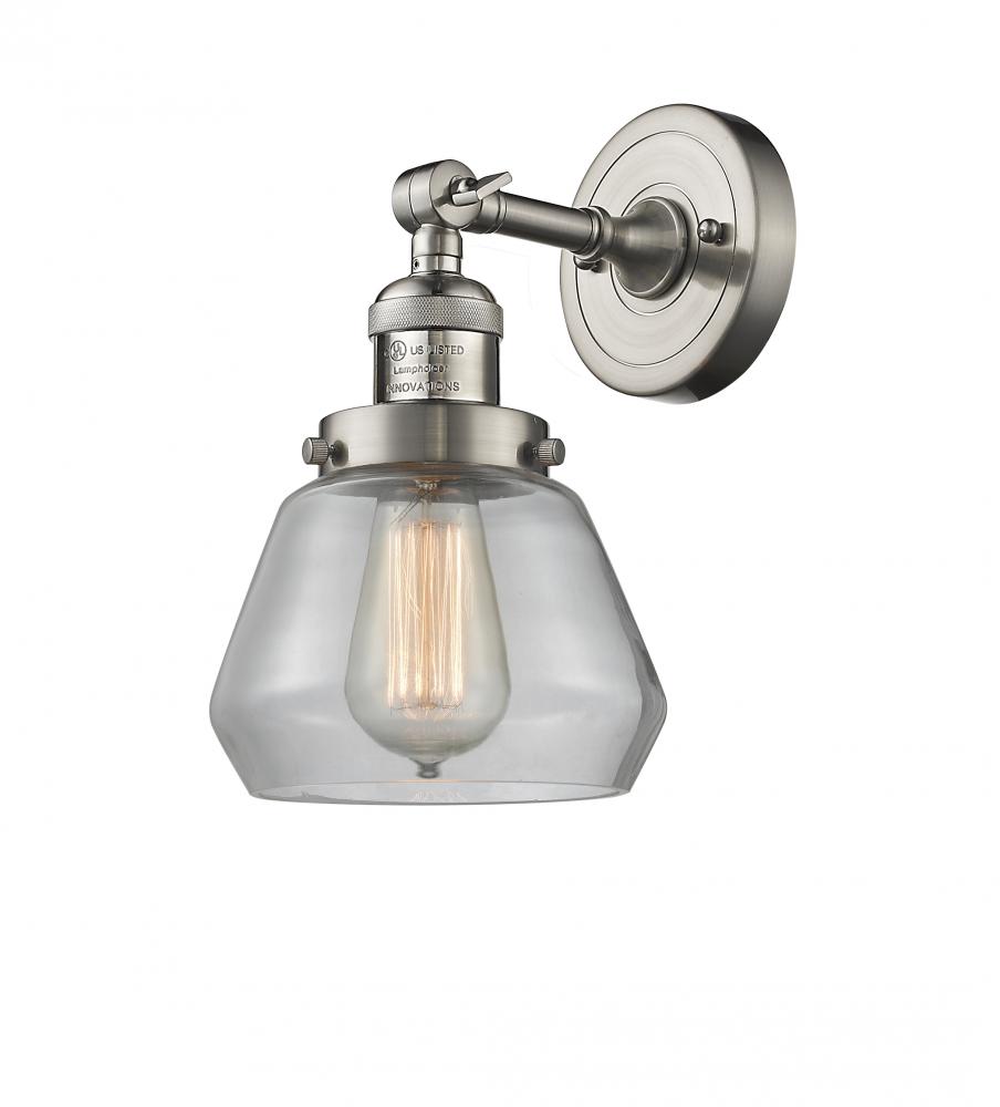 Fulton - 1 Light - 7 inch - Brushed Satin Nickel - Adjustable Sconce