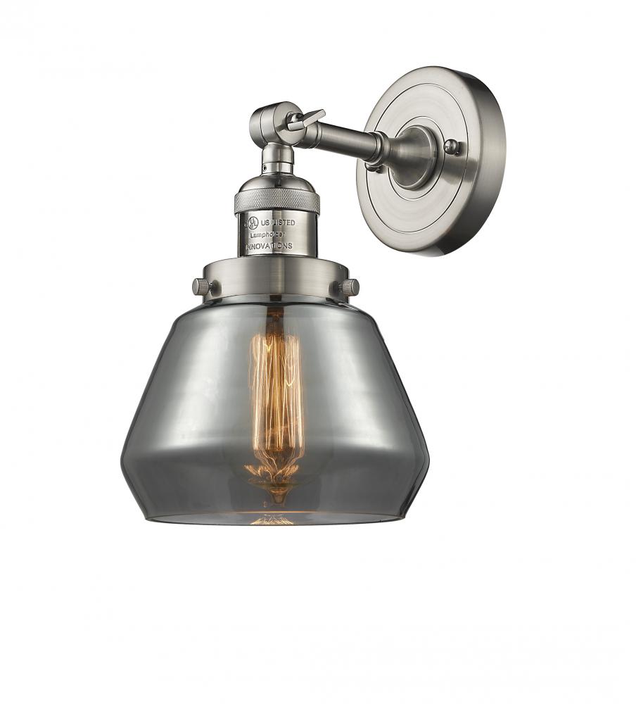 Fulton - 1 Light - 7 inch - Brushed Satin Nickel - Adjustable Sconce