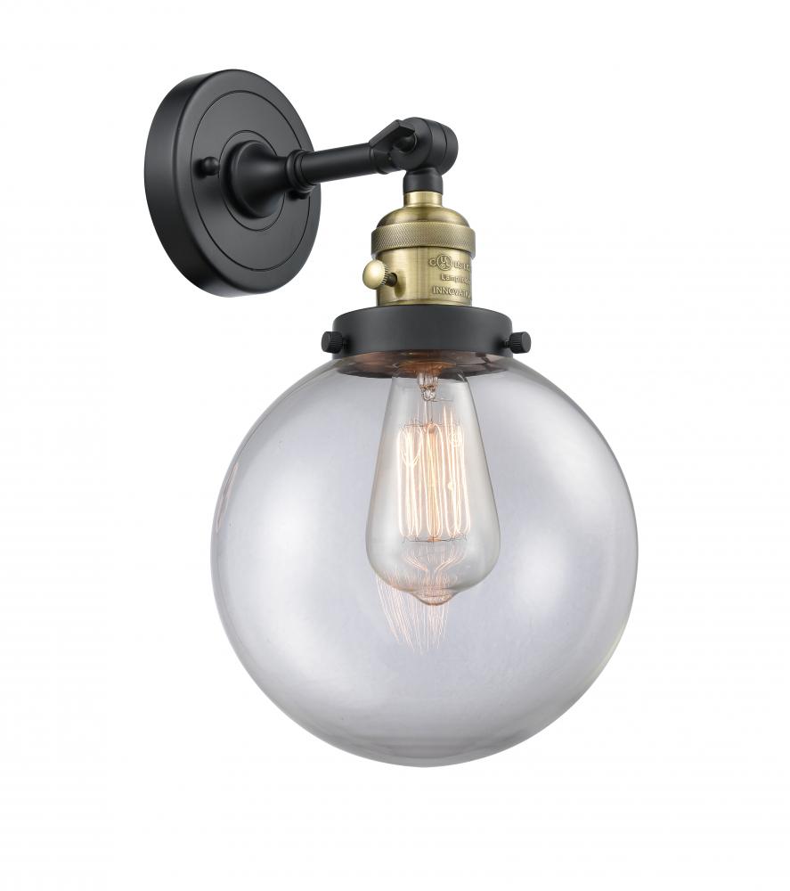 Beacon - 1 Light - 8 inch - Black Antique Brass - Adjustable Sconce