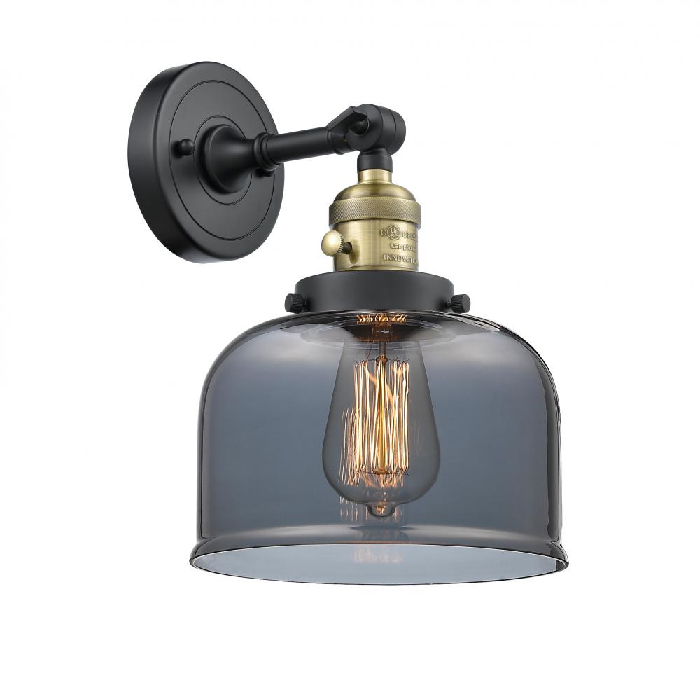 Bell - 1 Light - 8 inch - Black Antique Brass - Adjustable Sconce