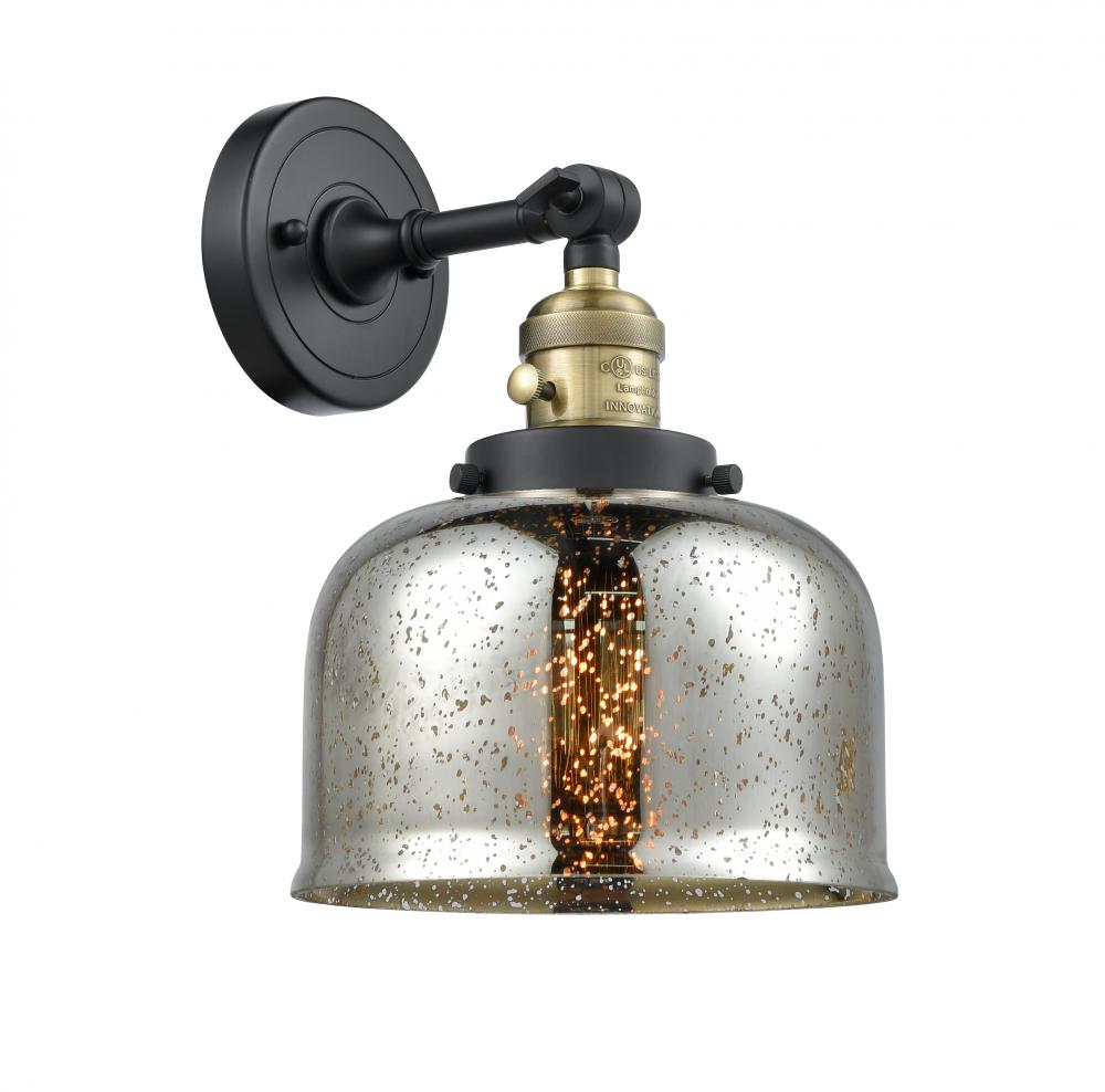 Bell - 1 Light - 8 inch - Black Antique Brass - Adjustable Sconce