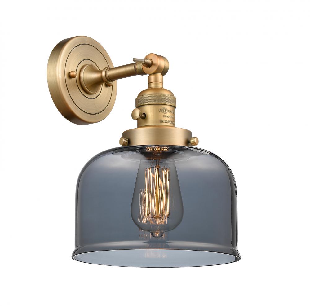 Bell - 1 Light - 8 inch - Brushed Brass - Adjustable Sconce