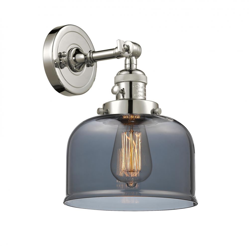 Bell - 1 Light - 8 inch - Polished Nickel - Adjustable Sconce