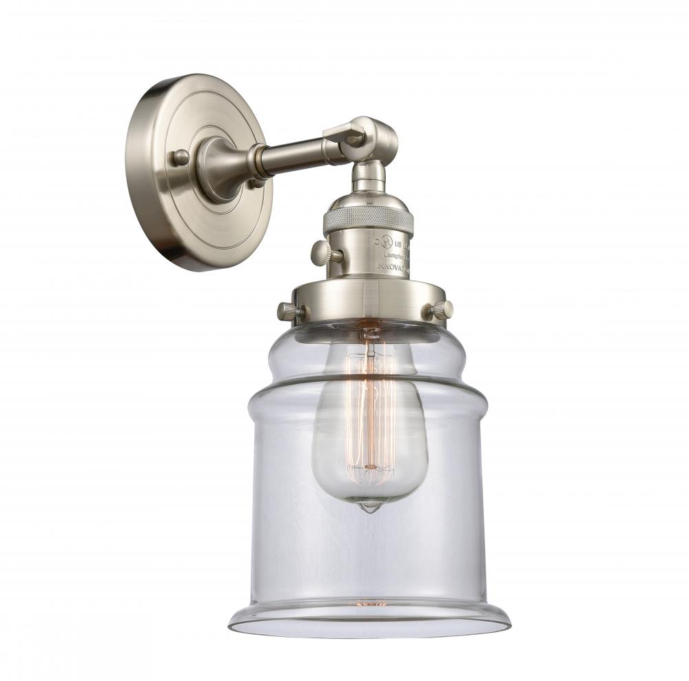 Canton - 1 Light - 7 inch - Brushed Satin Nickel - Adjustable Sconce