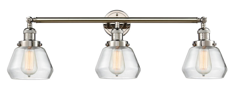 Fulton - 3 Light - 30 inch - Polished Nickel - Bath Vanity Light