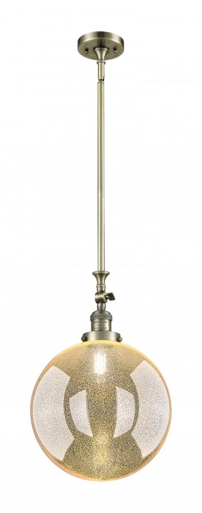 Beacon - 1 Light - 12 inch - Antique Brass - Stem Hung - Adjustable Mini Pendant