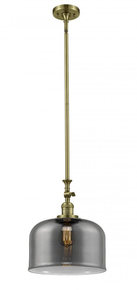Bell - 1 Light - 12 inch - Antique Brass - Stem Hung - Adjustable Mini Pendant