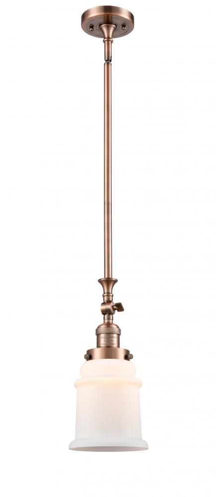 Canton - 1 Light - 6 inch - Antique Copper - Stem Hung - Adjustable Mini Pendant