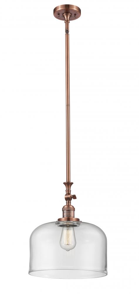 Bell - 1 Light - 12 inch - Antique Copper - Stem Hung - Adjustable Mini Pendant