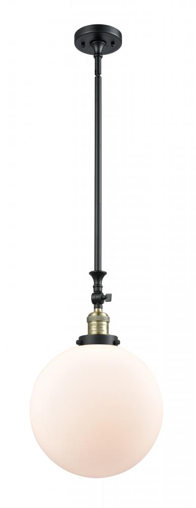 Beacon - 1 Light - 12 inch - Black Antique Brass - Stem Hung - Adjustable Mini Pendant