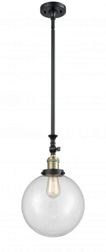 Beacon - 1 Light - 10 inch - Black Antique Brass - Stem Hung - Adjustable Mini Pendant