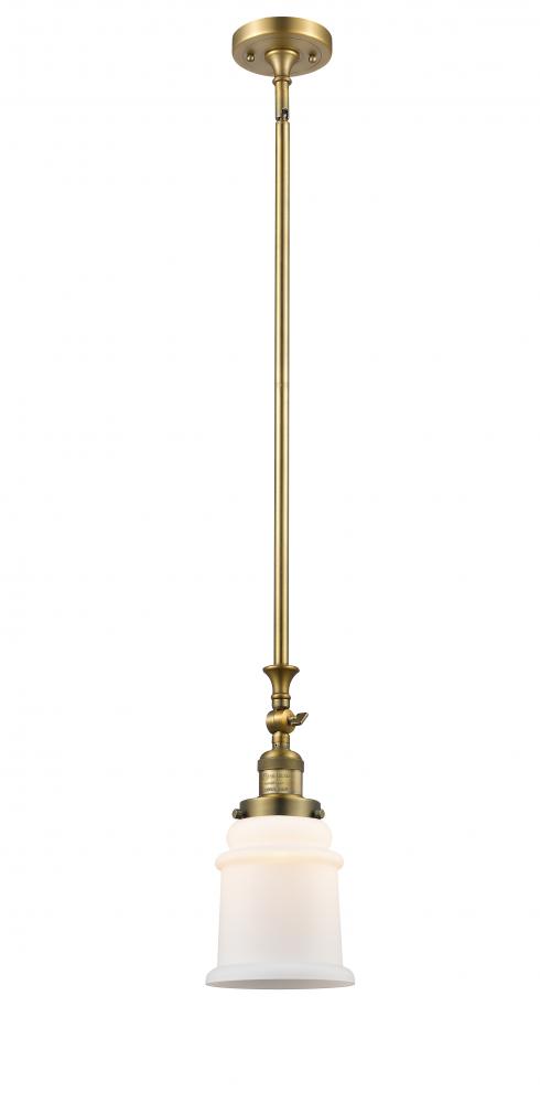 Canton - 1 Light - 6 inch - Brushed Brass - Stem Hung - Adjustable Mini Pendant