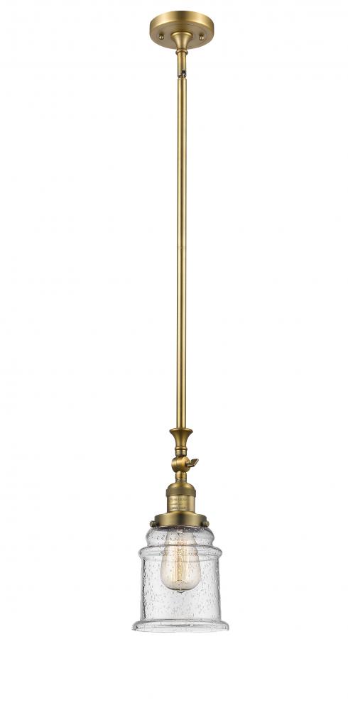 Canton - 1 Light - 6 inch - Brushed Brass - Stem Hung - Adjustable Mini Pendant