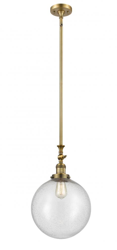 Beacon - 1 Light - 12 inch - Brushed Brass - Stem Hung - Adjustable Mini Pendant
