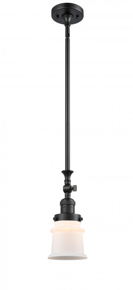 Canton - 1 Light - 5 inch - Matte Black - Stem Hung - Adjustable Mini Pendant