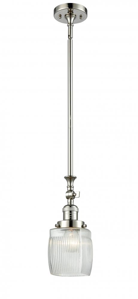 Colton - 1 Light - 6 inch - Polished Nickel - Stem Hung - Adjustable Mini Pendant
