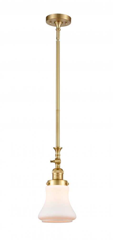 Bellmont - 1 Light - 6 inch - Satin Gold - Stem Hung - Adjustable Mini Pendant