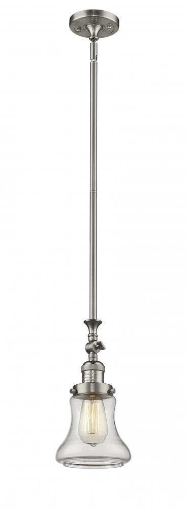 Bellmont - 1 Light - 6 inch - Brushed Satin Nickel - Stem Hung - Adjustable Mini Pendant