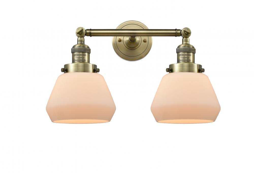 Fulton - 2 Light - 17 inch - Antique Brass - Adjustable Bath Vanity Light