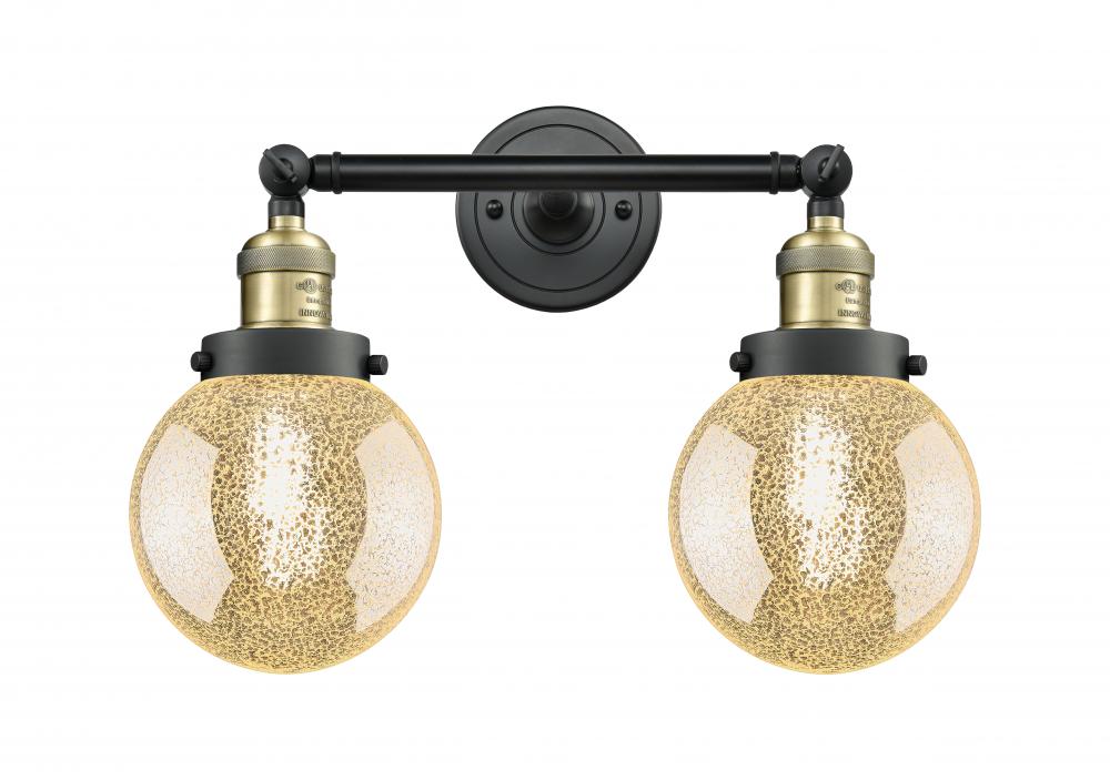 Beacon - 2 Light - 17 inch - Black Antique Brass - Adjustable Bath Vanity Light