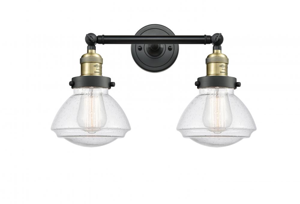 Olean - 2 Light - 17 inch - Black Antique Brass - Adjustable Bath Vanity Light