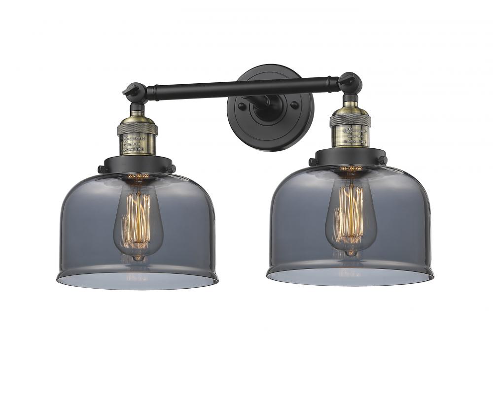 Bell - 2 Light - 19 inch - Black Antique Brass - Adjustable Bath Vanity Light
