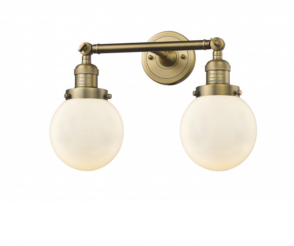 Beacon - 2 Light - 17 inch - Brushed Brass - Adjustable Bath Vanity Light