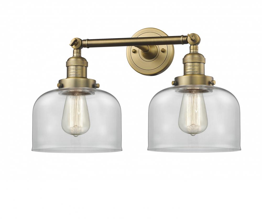 Bell - 2 Light - 19 inch - Brushed Brass - Adjustable Bath Vanity Light
