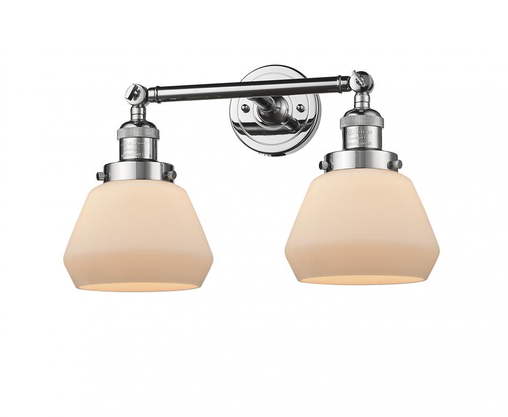 Fulton - 2 Light - 17 inch - Polished Chrome - Adjustable Bath Vanity Light