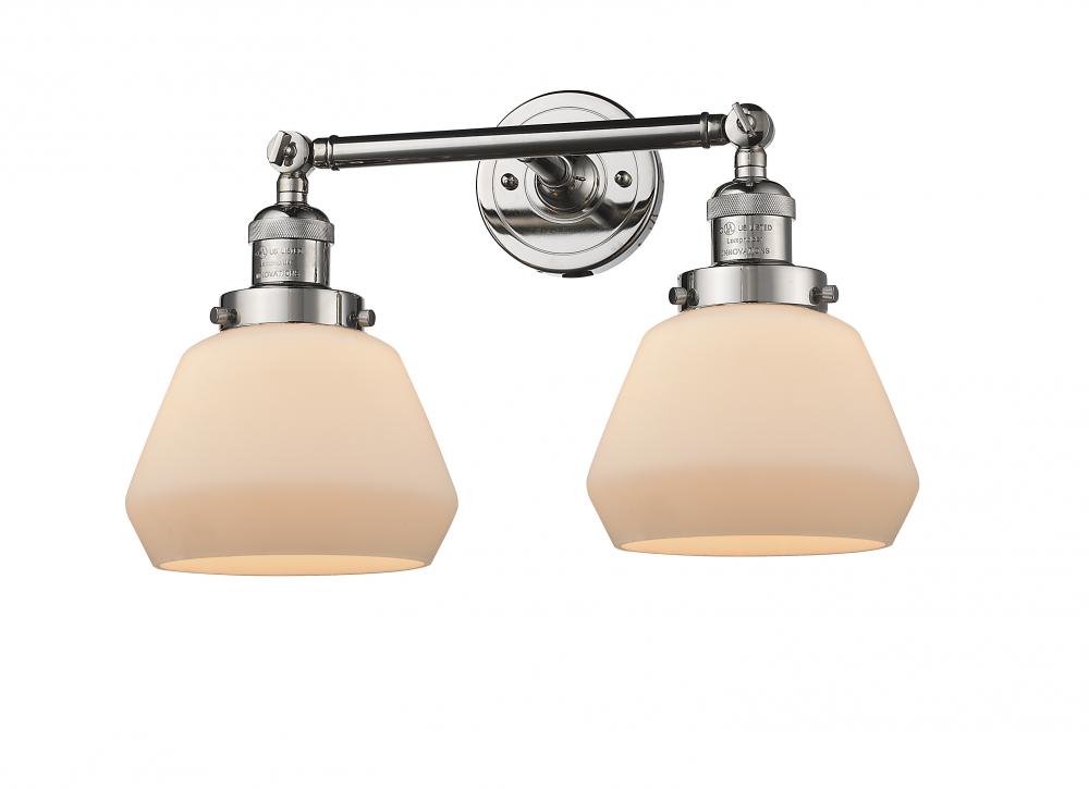 Fulton - 2 Light - 17 inch - Polished Nickel - Adjustable Bath Vanity Light