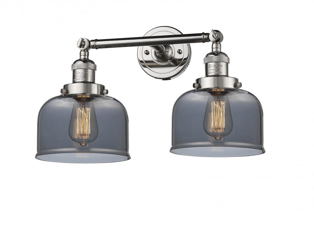 Bell - 2 Light - 19 inch - Polished Nickel - Adjustable Bath Vanity Light
