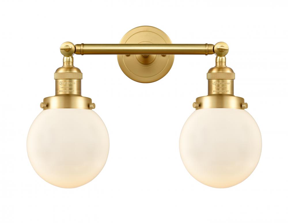 Beacon - 2 Light - 17 inch - Satin Gold - Adjustable Bath Vanity Light