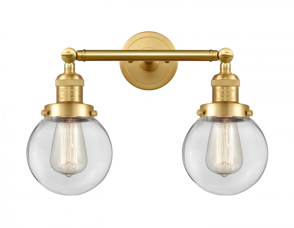 Beacon - 2 Light - 17 inch - Satin Gold - Adjustable Bath Vanity Light