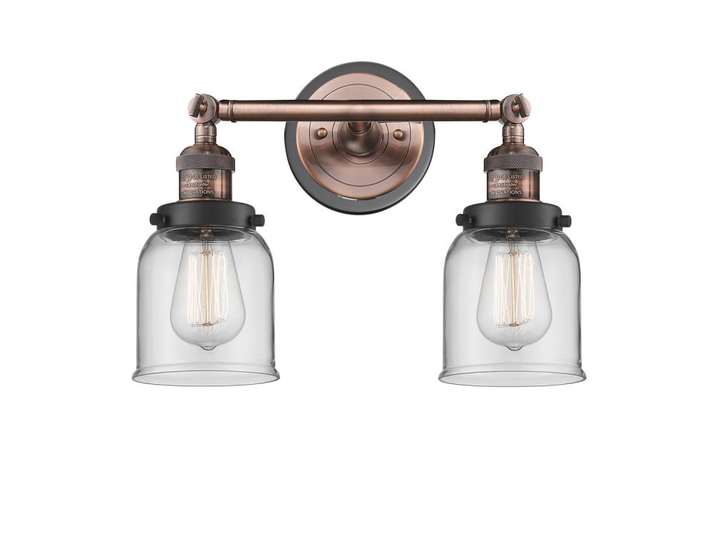 Bell - 2 Light - 16 inch - Antique Copper - Adjustable Bath Vanity Light