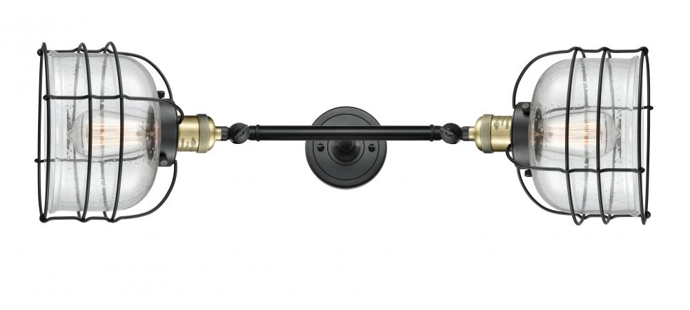 Bell Cage - 2 Light - 9 inch - Black Antique Brass - Adjustable Bath Vanity Light
